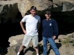 Brandon and Rachelle in front of the Higby Cave entrance.