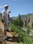 Brandon and Rachelle again, climbing to a meadow above the river basin.