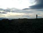 The top of this peak was wide & flat.  Stephen looking back out toward Stanley valley.