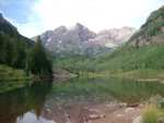 The "classic" picture with the Maroon Bells in the background
