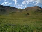 Looking back across the meadow toward where we were camped.