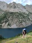 Mayela above Snowmass lake.