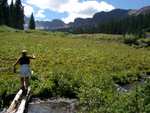 We decided to go on a "day hike" & investigate a spur trail that headed into a very cool valley, before climbing up to Buckskin Pass.