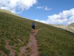 Climbing to Buckskin pass!  The pass is visible in the background.