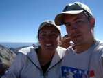 Mayela and I at the Buckskin summit, next morning.