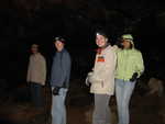 Brandon, Skyler, Aaron, and Maryam just inside the cave entrance