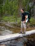 Stephen at the Hell Roaring Creek crossing.