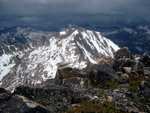 Panorama from the top.  Look at those clouds!  Nasty stuff.  BTW, I love the contrast in this shot.