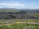 Here we are with our first view of the Jordan Craters, as we come down the 4WD road.