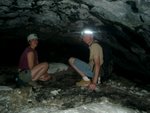 Mayela and Brandon, about 100 feet into the cave, before we had to get on hands & knees.