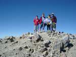 The four of us on the summit, 12662 feet!  L to R: Jerome, Brandon, Mayela, and (yours truly) Paul.