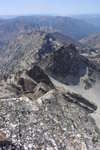 The view from the summit, looking down on the unnamed mountain above Lake Yoshi.