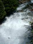 Looking downstream from the top of the falls.