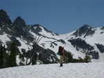 Paul taking one final look at Thompson Peak before leaving.