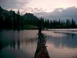 Nice sunset shot of Nate fishing way out on the log