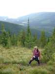 About 1800 feet up, we were fairly tired already.  But the view was gorgeous.  Hungry Horse reservoir is in the background.