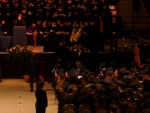 Commencement speech at BSU.  Mayela is 3-4 rows back, 2nd in from the aisle (right next to a blonde).