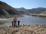 Family out in the middle of Arrowrock Reservoir, which was at ~1% of capacity.