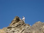 Dad & Christopher atop the rock outcropping.  Christopher made it to the top, all by himself!