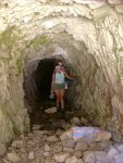 Mayela & Nicole returning from the end of the mine shaft (about 100 yards in).