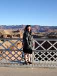 Mayela at the Colorado River bridge.  This was a long bridge... over 1100 feet, as I recall.
