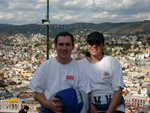 Paul & Mayela, with part of the city in the background.  Taken from near the statue of Pipila.