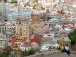 Oscar & Mayela.  Note the large cathedral (near the Alley of the Kiss), and the university (white) behind it.