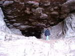 At the mouth of the cave.  I was hoping it went way back, but it stops about another 50 feet in.