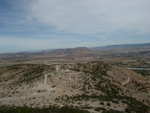 Counter-clockwise panoramic shot #5.  This is the hill we just came up, with San Felipe in the background.  We really gained a lot of altitude in a short time.