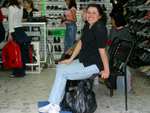 Mayela, in one of the myriad shoe shops in Leon.